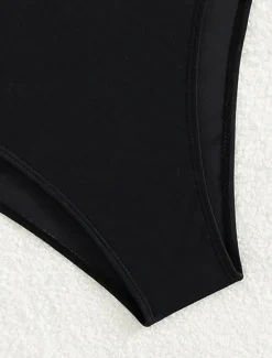 Outlet Women's Swimwear One Piece Monokini Swimsuit Mesh Backless Tummy Control High Waist Slim Vacation Beach Wear Solid Color Halter Neck Sleeveless Bathing Suits Women One-Pieces