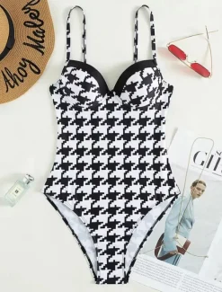 Discount Women's Swimwear One Piece Monokini Swimsuit Backless Tummy Control High Waist Slim Vacation Beach Wear Graphic Halter Neck Sleeveless Bathing Suits Women One-Pieces