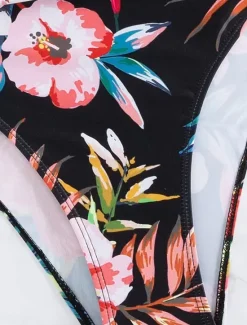 Sale Women's Swimwear One Piece Swimsuit Backless Tummy Control High Waist Slim Vacation Beach Wear Graphic V Neck Sleeveless Bathing Suits Women One-Pieces