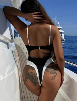 Clearance Women's Swimwear One Piece Monokini Swimsuit Backless Tummy Control High Waist Slim Vacation Beach Wear Ombre Halter Neck Sleeveless Bathing Suits Women One-Pieces