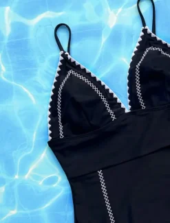 Clearance Women's Swimwear One Piece Monokini Swimsuit Backless Tummy Control High Waist Slim Vacation Beach Wear Solid Color Halter Neck Sleeveless Bathing Suits Women One-Pieces