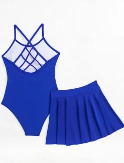 Discount Women's Swimwear One Piece Monokini Swimsuit Backless Tummy Control High Waist Slim Vacation Beach Wear Solid Color U Neck Sleeveless Bathing Suits Women One-Pieces
