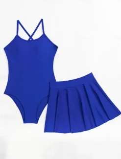 Discount Women's Swimwear One Piece Monokini Swimsuit Backless Tummy Control High Waist Slim Vacation Beach Wear Solid Color U Neck Sleeveless Bathing Suits Women One-Pieces