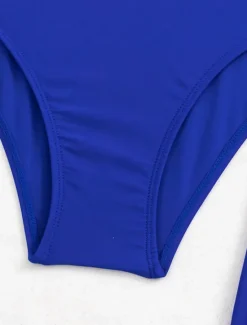 Discount Women's Swimwear One Piece Monokini Swimsuit Backless Tummy Control High Waist Slim Vacation Beach Wear Solid Color U Neck Sleeveless Bathing Suits Women One-Pieces