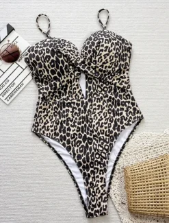 Hot Women's Swimwear One Piece Monokini Swimsuit Backless Tummy Control High Waist Slim Vacation Beach Wear Halter Neck Sleeveless Bathing Suits Women One-Pieces