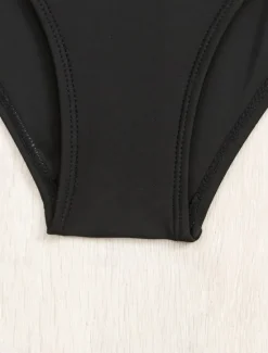 Sale Women's Swimwear One Piece Monokini Swimsuit Backless Tummy Control High Waist Slim Vacation Beach Wear Solid Color Scoop Neck Sleeveless Bathing Suits Women One-Pieces
