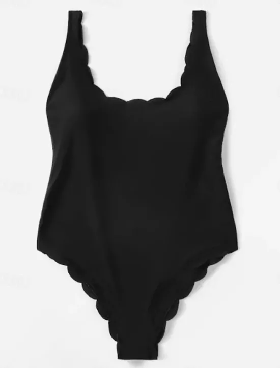 Discount Women's Swimwear One Piece Monokini Swimsuit Backless Tummy Control High Waist Slim Vacation Beach Wear Solid Color Scoop Neck Sleeveless Bathing Suits Women One-Pieces