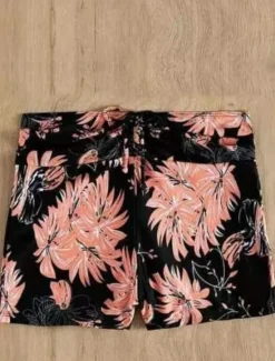 Women's Swimwear Stretchy Boxer Shorts Swimsuit High Waist Vacation Beach Wear Floral Sleeveless Bathing Suits Women Bikinis