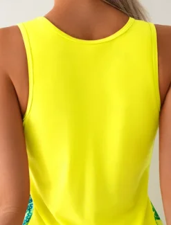 Sale Women's Swimwear Swimdresses 2 Piece Swimdresses Skirt Tankini Swimsuit High Waist Slim Vacation Beach Wear Graphic U Neck Sleeveless Bathing Suits Women Swimdresses