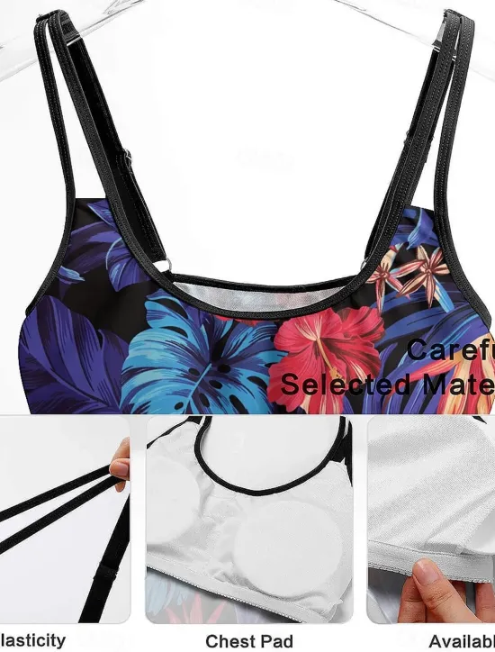 Women's Swimwear Tankini Swimsuit Tropical Tropical Sleeveless Bathing Suits Women Tankinis
