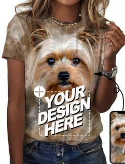 Hot Women's T Shirt Basic Floral Print Short Sleeve Regular Tops Round Neck Holiday Weekend Women Spring Tops