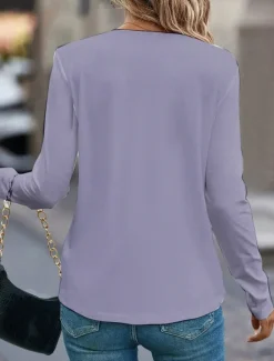 Clearance Women's T shirt Crew Neck Long Sleeve Tunic Animal Casual Regular Tops Daily Print Spring Fall Women T-Shirts