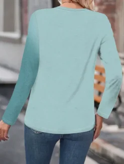 Clearance Women's T shirt Crew Neck Long Sleeve Tunic Letter Dandelion Modern Casual Regular Tops Daily Weekend Print Fall Winter Women Spring Tops