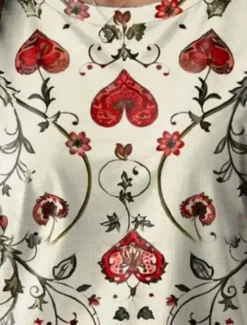 Online Women's T Shirt Floral Casual Short Sleeve Round Neck Regular Tops Daily Print Summer Women Spring Tops