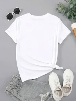 Outlet Women's T Shirt Floral Poppy Casual Short Sleeve Crew Neck Regular Tops Daily Print Summer Women Spring Tops