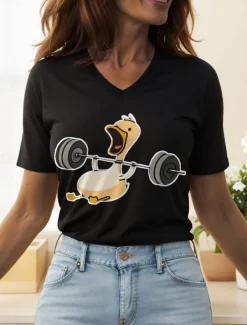 Women's T Shirt Graphic Animal Vintage Stylish Classic Short Sleeve V Neck Regular Tops Daily Print Black White Red Blue Purple Summer Spring Women T-Shirts