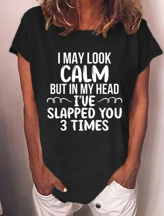 Outlet Women's T Shirt Letter Text Behavior Basic Neon & Bright Short Sleeve Round Neck Regular Tops Daily Weekend Print Black Red Blue Green Gray Spring, Fall, Winter, Summer Women T-Shirts
