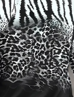 Outlet Women's T shirt Long Sleeve Quarter Zip Long Sleeve Casual Ombre Leopard V Neck Regular Tops Daily Spring Winter Prefall Women T-Shirts