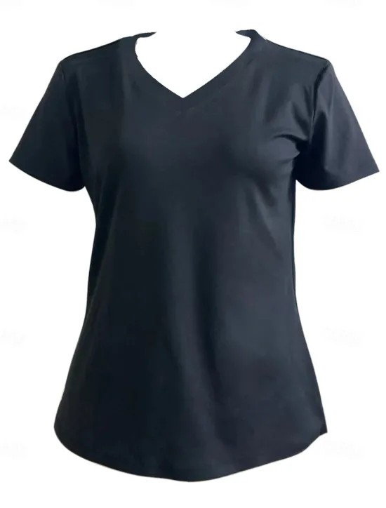 Sale Women's T Shirt Plain Basic Long Sleeve Flutter Sleeve V Neck Regular Tops Daily Sports Patchwork Black White Light Green Red Dark Green Summer Spring Fall Women T-Shirts