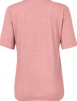 Outlet Women's T Shirt Plain Fashion Modern Casual Short Sleeve V Neck Regular Tops Daily Weekend Zipper Black White Pink Summer Spring Women T-Shirts