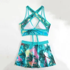 Discount Women's Tankini Two Piece Swimsuit Backless Swimwear Patchwork Swimwear Black Yellow Breathable Quick Dry Lightweight Sleeveless - Swimming Surfing Beach Summer Spring Women Bikinis