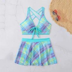 Discount Women's Tankini Two Piece Swimsuit Backless Swimwear Patchwork Swimwear Black Yellow Breathable Quick Dry Lightweight Sleeveless - Swimming Surfing Beach Summer Spring Women Bikinis
