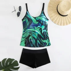 Best Women's Tankini Two Piece Swimsuit Racerback Swimwear Swimwear Sky Blue Purple Breathable Quick Dry Lightweight Sleeveless - Swimming Surfing Beach Summer Spring Women Tankinis