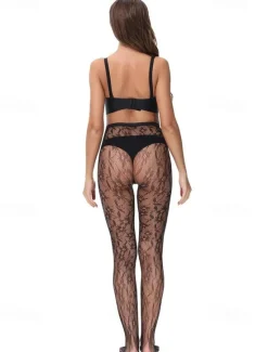 Outlet Women's Tights Pantyhose Stockings Tights Butt Lift Leg Shaping High Elasticity Mesh Jacquard Hole Sexy One-Size Women Tights