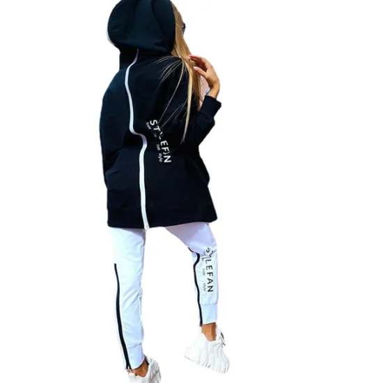 New Women's Tracksuit Sweatsuit Patchwork 2 Piece Casual Winter Long Sleeve Thermal Warm Windproof Breathable Fitness Running Walking Sportswear Activewear White / Black White Black / Hoodie / Athleisure Women Two Piece Sets
