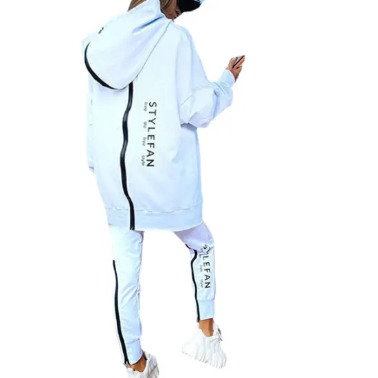 New Women's Tracksuit Sweatsuit Patchwork 2 Piece Casual Winter Long Sleeve Thermal Warm Windproof Breathable Fitness Running Walking Sportswear Activewear White / Black White Black / Hoodie / Athleisure Women Two Piece Sets