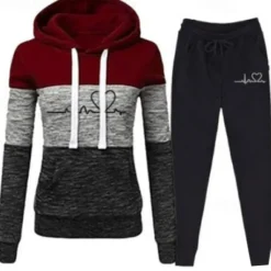 Best Women's Tracksuit Sweatsuit 2 Piece Casual Winter Long Sleeve Breathable Quick Dry Moisture Wicking Gym Workout Running Jogging Sportswear Activewear Color Block Violet Black White Women Two Piece Sets