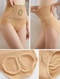 Discount Women's Tummy Control Thong Shapewear for Women High Waist Shaping Panties Mesh Girdle Seamless Slimming Body Shaper Underwear Home Outfits Women Shapewear