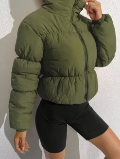 Sale Women's Tunic Dressy Tops Solid Color Elegant Daily Long Sleeve V Neck Spring Fall Winter Women Puffers & Parka