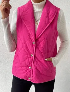 Discount Women's Tunic Elegant Daily Sleeveless Sleeveless V Neck Shirt Collar New Year Spring Fall Winter Women Puffers & Parka