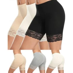 Discount Women's Underwear Shorts Leggings Modal Lace Solid Colored Short Nude Home Outfits Women Shapewear