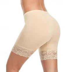 Discount Women's Underwear Shorts Leggings Modal Lace Solid Colored Short Nude Home Outfits Women Shapewear