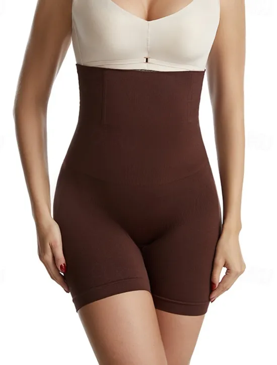 Outlet Women's Underwear Shorts Scrunch Butt Shorts Plain High Waist Short Black Home Outfits Women Shapewear