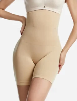 Outlet Women's Underwear Shorts Scrunch Butt Shorts Plain High Waist Short Black Home Outfits Women Shapewear