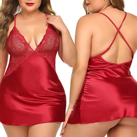 Discount Women's Valentine Night Dress Sexy Lingerie Lace Babydoll Slips Nightwear Home Solid Colored Soft Sweet Light Blue Pink Strap Winter Home Outfits Date Night Outfit Women Lingerie