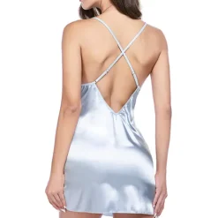 Discount Women's Valentine Night Dress Sexy Lingerie Lace Babydoll Slips Nightwear Home Solid Colored Soft Sweet Light Blue Pink Strap Winter Home Outfits Date Night Outfit Women Lingerie