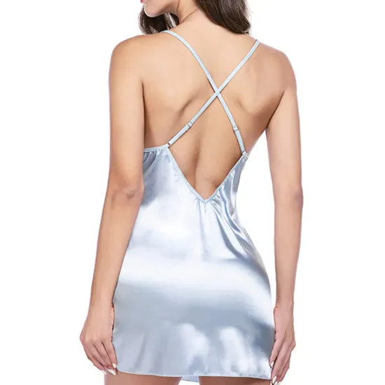 Discount Women's Valentine Night Dress Sexy Lingerie Lace Babydoll Slips Nightwear Home Solid Colored Soft Sweet Light Blue Pink Strap Winter Home Outfits Date Night Outfit Women Lingerie