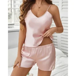 Women's Valentine Sexy Lingerie Lace Sexy Bodies Bra Mesh Nightwear Solid Colored Pink Red Blue Spring Summer Red Home Outfits Date Night Outfit Women Lingerie