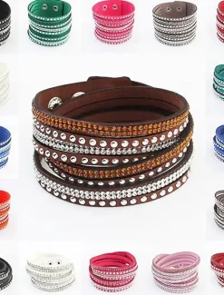 Online Women's Vintage Bracelet Loom Bracelet Retro Fashion Weave Fashion Simple Elegant Holiday Leather Bracelet Jewelry Black / White / Pink For Party Evening Gift Holiday Birthday Festival Women Trendy Jewelry