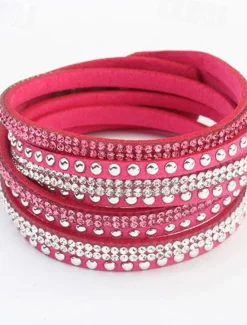 Online Women's Vintage Bracelet Loom Bracelet Retro Fashion Weave Fashion Simple Elegant Holiday Leather Bracelet Jewelry Black / White / Pink For Party Evening Gift Holiday Birthday Festival Women Trendy Jewelry