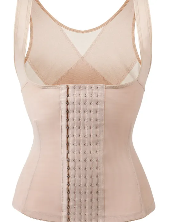 Discount Women's Waist Trainer Corsets Shapewears Tummy Control Push Up Front Close Office Yoga Running Gym Sport Breathable Comfortable Pure Color Hook & Eye Home Outfits Women Shapewear