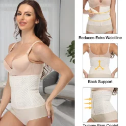 Sale Women's Waist Trainer Shapewears Tummy Control Push Up Front Close Office Yoga Running Gym Plus Size Sport Breathable Solid Color Hook & Eye Home Outfits Women Shapewear