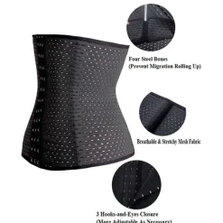 Sale Women's Waist Trainer Shapewears Tummy Control Push Up Front Close Office Yoga Running Gym Plus Size Sport Breathable Solid Color Hook & Eye Home Outfits Women Shapewear