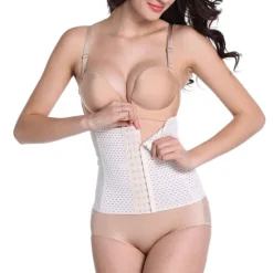 Women's Waist Trainer Shapewears Tummy Control Push Up Front Close Office Yoga Running Gym Plus Size Sport Breathable Solid Color Hook & Eye Home Outfits Women Shapewear