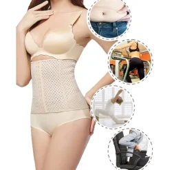 Women's Waist Trainer Shapewears Tummy Control Push Up Front Close Office Yoga Running Gym Plus Size Sport Breathable Solid Color Hook & Eye Home Outfits Women Shapewear