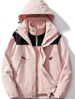 Best Women's Waterproof Rain Jacket with Hood Lightweight Hiking Jacket Gorpcore Windbreaker Outdoor Windproof Breathable Wear Resistance Jacket Top Full Zipper Hunting Climbing Women Jackets